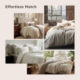 Bedsure Sage Green Duvet Cover Queen Size - 3 Pieces Prewashed Cotton-Like Polyester Extra Soft Bedding Set, Includes 1 Duvet Cover 90x90 Inches with Zipper Closure & 2 Pillow Shams, No Comforter Bedsure