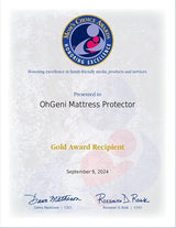 OhGeni 100% Waterproof Mattress Protector,Queen Size Mattress Soft Pad,Pet Hair & Bedwetting Resistant,Cooling Breathable Fitted Sheets,Washable Bed Cover,Non-Slip Deep Pocket,Noiseless for Bedroom OhGeni