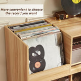 LELELINKY Natural Wood 48''Record Player Stand with Storage and Display Area, Turntable Stand Vinyl Record Holder Player Table Holds Up to 450 Albums, Record Stand for Music Room Living Room LELELINKY