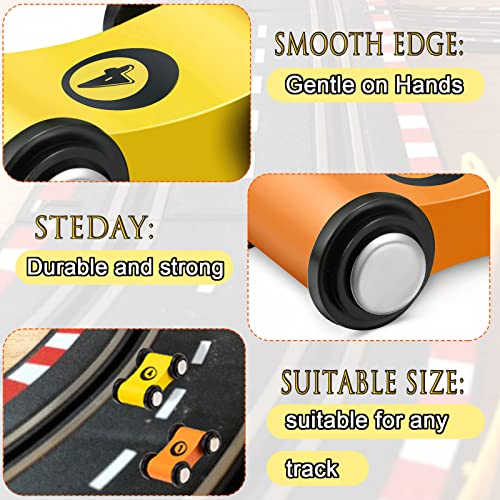 6 Pieces Wooden Mini Car Wooden Car Ramp Race Track Toys for Aged 1 2 3, Wooden Car Ramp Racer Toy Replacement Vehicle Set Race Car Party Favors Lragvtbk