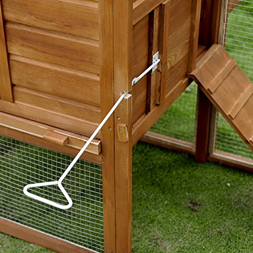PawHut 64" Large Wooden Chicken Coop Kit With Outdoor Run And Nesting Box PawHut