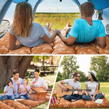 IDEALHOUSE Japanese Floor Mattress, Roll-Up Futon, Full Size, Flowers Printed Thicken Futon Mattress for Floor, Microfiber Cotton Sleeping Pad for Guest Room, Camping and Kids Play Mat, Brick Red IDEALHOUSE