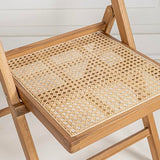 JONATHAN Y FLD1000A-SET2 Theo Mid-Century Vintage Wood Rattan Folding Chair with Adjustable Back Modern, Traditional, Bohemian, Classic, Scandinavian, Minimalist, Light Brown (Set of 2) JONATHAN Y