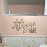 Custom Nursery Name Sign, Personalized with First and Middle Name, Baby Nursery Decor Kobasic Creations