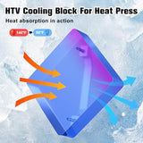 BSTSLL HTV Cooling Block for Heat Press with Handle, Fast Cooling Block for DTF Transfers, Cooler Accessories for Sublimation Vinyl, DTF Film, Heat Transfer Paper BSTSLL