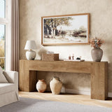 Epecoya Extra Long Console Tables for Entryway 86-Inch, Farmhouse Couch Table Behind Sofa Wooden, Modern Entryway Table for Entrance, Hallway, Living Room, Apartment, Natural Oak Brown Epecoya