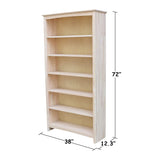 International Concepts Shaker Bookcase - 72 in H International Concepts