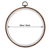 5 Pieces 8 inch Round Embroidery Hoops, Imitated Wood Plastic Display Frame for Cross Stitch Embroidery Round Hoops Arts Decoration guofa