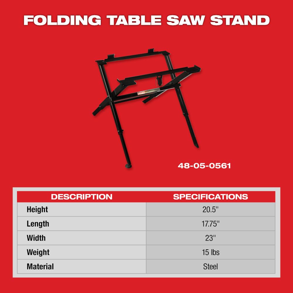 Milwaukee Electric Tools 48-08-0561 Folding Table Saw Stand Milwaukee