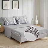 WONGS BEDDING Grey Comforter Set Queen Size, Damask Texture 7 Pieces Gray Bed in a Bag Microfiber Boho Comforter Bedding Sheet Set with Comforter, Flat Sheet, Fitted Sheet,Pillow Shams,Pillowcases WONGS BEDDING