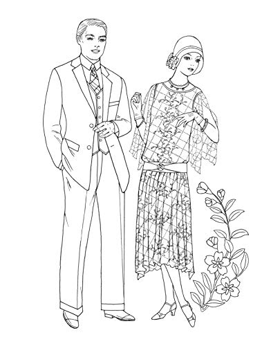 Creative Haven The Great Gatsby Fashions Coloring Book (Adult Coloring Books: Fashion) Dover Publications
