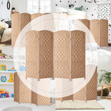 HALLYBEE Small Room Divider, Privacy Screen, Short Room Dividers and Folding Privacy Screens, Foldable Temperary Wall Partitions, 4 Panel Natural Space Separation Separator HALLYBEE
