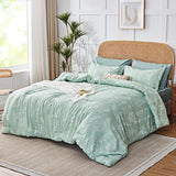 Kozyhvn Full Size Comforter Set 7 Pieces, Sage Green, Cute Floral Bed in a Bag Full Boho, Soft Fluffy Bedding Sets with Comforter, Sheets, Pillowcases & Shams, All Seasons Kozyhvn