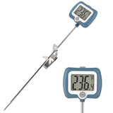 KT THERMO Digital Candy Thermometer, LCD Instant Read Food Meat Thermometer with 10" Probe and Pot Clip for Candy Making, Kitchen Accessories, Baking Tools（Blue） KT THERMO