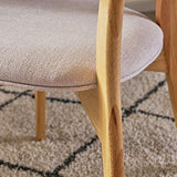 Christopher Knight Home Abrielle Mid-Century Modern Dining Chairs with Rubberwood Frame, 2-Pcs Set, Light Beige / Natural Oak Christopher Knight Home
