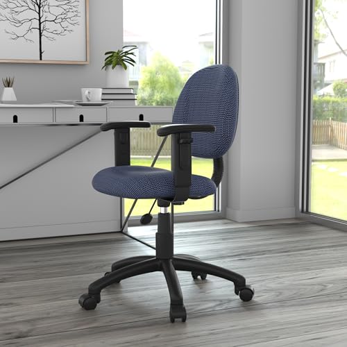Boss Office Products Perfect Posture Delux Fabric Task Chair with Adjustable Arms in Blue, 250 (B316-BE) Boss Office Products