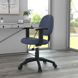 Boss Office Products Perfect Posture Delux Fabric Task Chair with Adjustable Arms in Blue, 250 (B316-BE) Boss Office Products