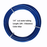 Malida 1/4 inch O.D. Length 32.8ft(10 meters) RO Water Tubing, Hose Pipe for RO Water purifiers System,+ 1/4 O.D quick connector 10pcs Malida