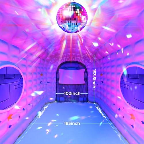 MWE Large Inflatable Nightclub 26x16x14Ft with Blower,Inflatable Party Tent Disco Cube, Air Cube House for Event Birthday Wedding Party,Quick Inflation and Storage Shelter (White, 26x16x14FT) MWE
