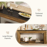 Tribesigns 70.9-Inch Long Console Table, Farmhouse Narrow Wooden Sofa Table with Storage, 2-Tier Behind The Couch for Living Room, Entryway, Hallway, Foye Tribesigns
