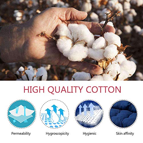 SEAHOME Rocking Chair Cushion Pad, 2 Piece Indoor/Outdoor Rocking Chair Cushions Set Non-Slip Overstuffed Patio Chair Cushion SEAHOME