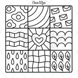 Comfy Patterns: Coloring Book for Adults and Kids, Bold and Easy, Simple and Big Designs for Relaxation Featuring Lovely Cozy Pattern and Mandala (Bold & Easy Coloring) Coco Wyo LLC