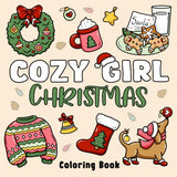 Cozy Girl Christmas Coloring Book: Bold and Easy Designs for Adults & Teens (Bold & Easy) WoodArtSupply
