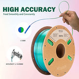ERYONE Silk Dual Color Filament PLA 3D Printer 1.75mm +/- 0.03mm, Coextrusion Filament PLA Shiny Filament 1kg(2.2lbs), Blue Green ERYONE