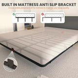 Kaelidra Queen Size Floating Bed Frame with LED Lights, Heavy Duty Metal Platform Floating Bed Frame with Charging Station, No Box Spring Needed, Easy Assembly, Noise Free Kaelidra