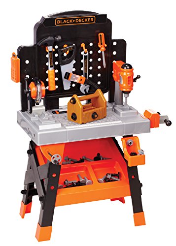 Black+Decker Kids Workbench - Power Tools Workshop - Build Your Own Toy Tool Box – 75 Realistic Toy Tools and Accessories [Amazon Exclusive] BLACK+DECKER