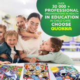 QUOKKA Puzzles for Kids Ages 4-6 - Set of 4x60 Jigsaw Puzzles for Toddlers 3-5 - Space, Dino, Firefighters Toys for Children 6-8 yo - Gift Educational Game for Boys & Girls QUOKKA