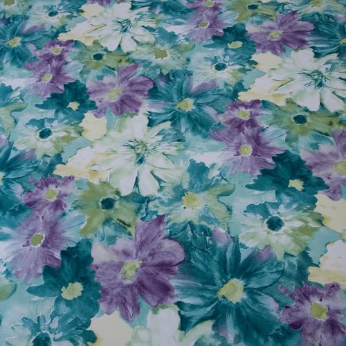NATURETY Bedding Fitted Sheet with Deep Pocket,Oil Painting Style Printed Fabric Bed Sheets for Boys Girls Single Bed (Green Floral,Twin) NATURETY
