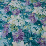 NATURETY Bedding Fitted Sheet with Deep Pocket,Oil Painting Style Printed Fabric Bed Sheets for Boys Girls Single Bed (Green Floral,Twin) NATURETY