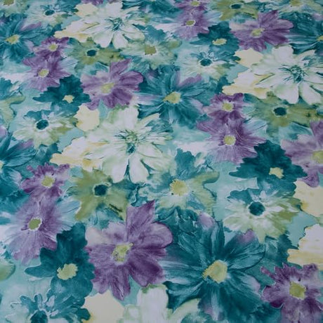 NATURETY Bedding Fitted Sheet with Deep Pocket,Oil Painting Style Printed Fabric Bed Sheets for Boys Girls Single Bed (Green Floral,Twin) NATURETY