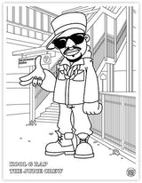 Hip Hop Coloring Book Dokument Forlag