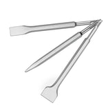 SDS-Plus Hammer Drill Chisel Set, Rotary Hammer Bits Set,3PCS Including Point Chisel, Flat Chisel, Cranked Chisels with Carry Case YOMNEE