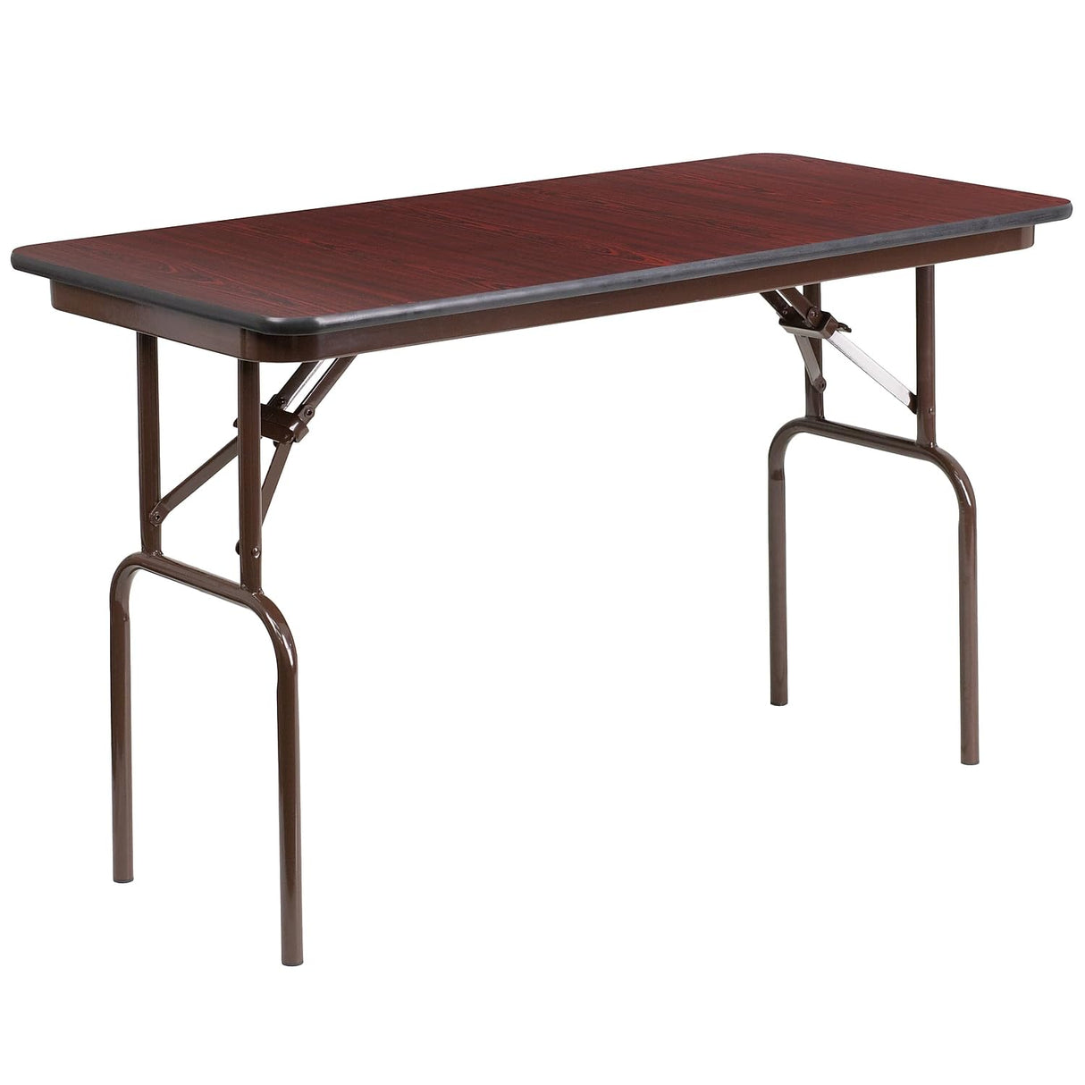 Flash Furniture Frankie 4-Foot Mahogany Melamine Laminate Folding Banquet Table Flash Furniture