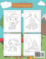 Camping Coloring Book for Kids (Ages 2-6): Camping Gift for Kids Majosta