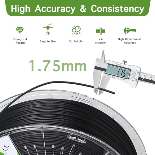 YXPOLYER PLA Plus Filament Food-Grade pla+ PLA Plus 3D Printing Filament 1.75 mm 1kg 2.2lbs with Reusable PC Spool, Modified 3D Printer Filament for Most FDM 3D Printers yxpolyer