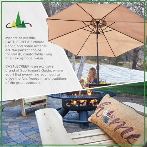 Rustic Diamond Cedar Log King Bed Frame by CASTLECREEK CASTLECREEK