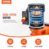 VEVOR Benchtop Mortise Machine, 370W, 1725 RPM Woodworking Mortising Machine, with 1/4-Inch 3/8-Inch 1/2-Inch Chisels Wooden Workbench, for Making VEVOR