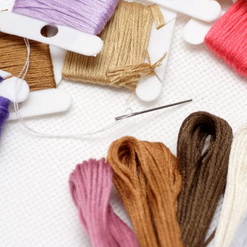Leisure Arts Embroidery Kit 4" Teal Leaves - cross stitch kits for beginners - embroidery kit for beginners - embroidery kits for adults - embroidery kits for adults