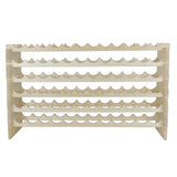 F2C Wood 72-Bottle Stackable Modular Wine Rack Wood Wine Cabinet Free standing Wine Storage Organizer Display Shelf Wine Bottle Holder Kitchen Decor Classic Style, Wobble Free F2C