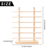 Wooden Sunglass Rack, 12 Pair Wood Sunglass Display Stand Frame Glasses Holder Organizer for Home or Glasses Shop Display,16.81 x 13.58 x 5.62 inches (6 Tier) Odowalker