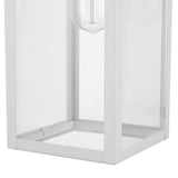 Globe Electric 44836 Bowery 1-Light Outdoor Indoor Wall Sconce, Matte White, Clear Glass Shade, Bulb Not Included Globe Electric
