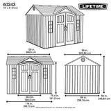 Lifetime 60243 10 x 8 Ft. Outdoor Storage Shed Lifetime