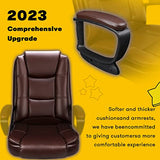 OFIKA Home Office Chair, 400LBS Big and Tall Chair Heavy Duty Design, Ergonomic High Back Cushion Lumbar Back Support, Computer Desk Chair, Adjustable Executive Leather Chair with Armrest OFIKA