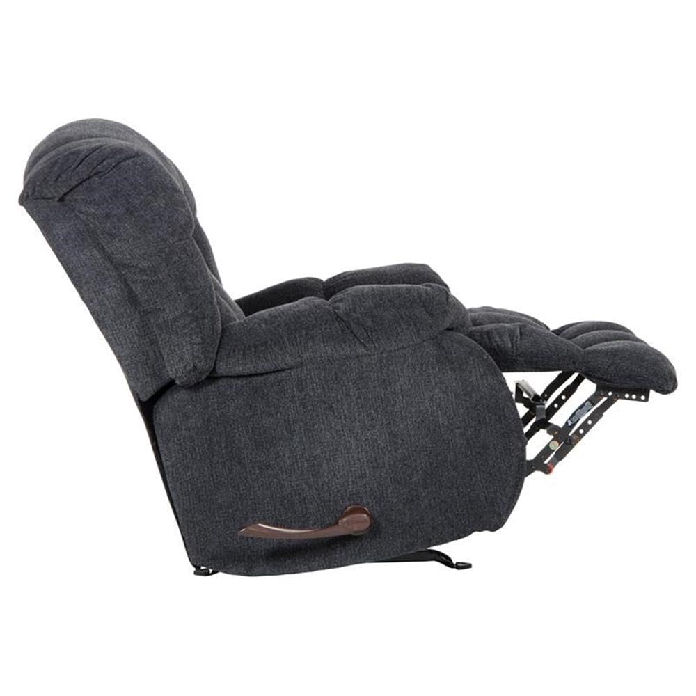 Catnapper Brock Rocker Recliner in Slate Gray Polyester Chenile Fabric Catnapper
