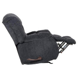 Catnapper Brock Rocker Recliner in Slate Gray Polyester Chenile Fabric Catnapper
