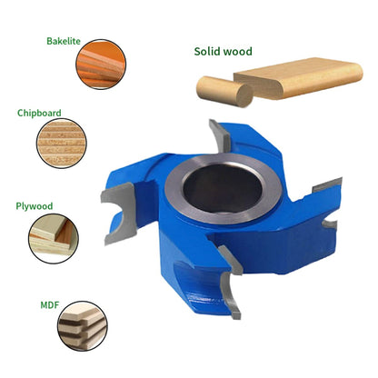 CO-CUTTNER Half Round Shaper Cutters 4-Wing Carbide Tipped, Customizable Radius from 1/8" to 1 inch with Bore 3/4" 1" 1-1/4" Heavy-Duty Woodworking - WoodArtSupply